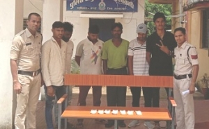 गंडई में जुआडियों एवं सटोरियों पर की गई कार्यवाही