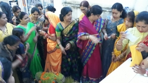 राजनांदगाव जिला कोष्टि समाज की भोजली विसर्जन कार्यक्रम कार्यक्रम में महिलाओं ने बढ़ चढ़कर लिया हिस्सा