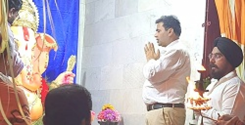 -शिक्षक नगर में विराजे गणपति महाराज, महाआरती में शामिल हुए महापौर