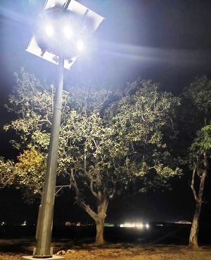 सूरज की रोशनी से दूर होगा शहरों एवं ग्रामों में रात का अंधेरा ,हाईमास्ट से रोशन हो रहे हैं नारायणपुर