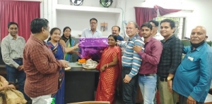 लेखाधिकारी श्री सी0पी0एस0 विनोद के सेवानिवृत्ति पर दी गई भावभीनी विदाई