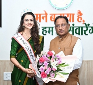 मुख्यमंत्री साय से मिस यूनिवर्स छत्तीसगढ़ डॉ. अंजली पवार ने की सौजन्य मुलाकात